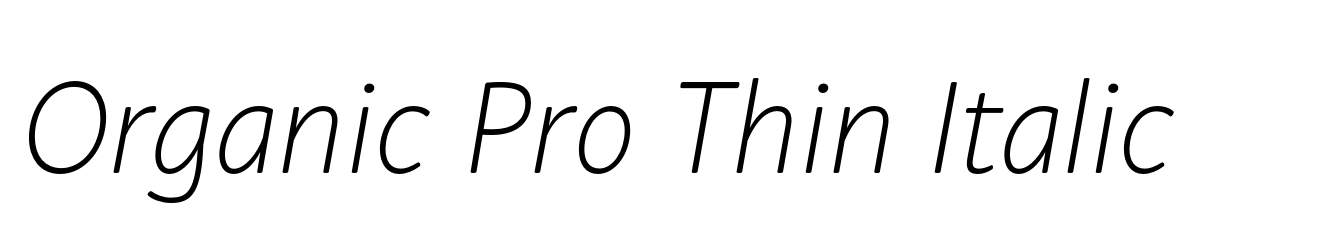 Organic Pro Thin Italic